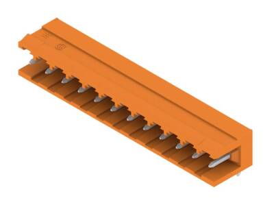 Weidmüller 1239060000, PCB fiş konnektörü, erkek başlık, açık taraf, THT lehim bağlantısı, 5,08 mm, Kutup sayısı: 12, 90°, Lehim pimi uzunluğu (l): 3,2 mm, kalaylı, turuncu - 1