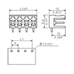 Weidmüller 1271760000, PCB fiş konnektörü, erkek başlık, açık taraf, THT lehim bağlantısı, 5,08 mm, Kutup sayısı: 17, 90°, Lehim pimi uzunluğu (l): 3,2 mm, kalaylı, turuncu