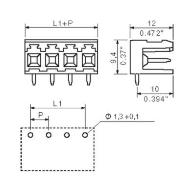 Weidmüller 1271760000, PCB fiş konnektörü, erkek başlık, açık taraf, THT lehim bağlantısı, 5,08 mm, Kutup sayısı: 17, 90°, Lehim pimi uzunluğu (l): 3,2 mm, kalaylı, turuncu - 1