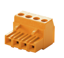 Weidmüller 1281960000, PCB fişli konnektör, dişi fiş, 5,08 mm, Kutup sayısı: 4, 180°, Sıkıştırma yatağı bağlantısı, Sıkıştırma aralığı, maks.: 1,5 mm²
