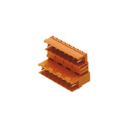 Weidmüller 1320060000, PCB fiş konnektörü, erkek başlık, açık taraf, THT lehim bağlantısı, 5,08 mm, Kutup sayısı: 4, 90°, Lehim pimi uzunluğu (l): 3,2 mm, kalaylı, turuncu