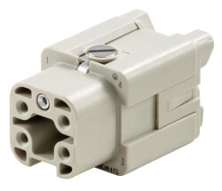 Weidmüller 1498400000, HDC ek parçası, Dişi, 400 V, 16 A, Kutup sayısı: 4, Vida bağlantısı, Boyut: 1