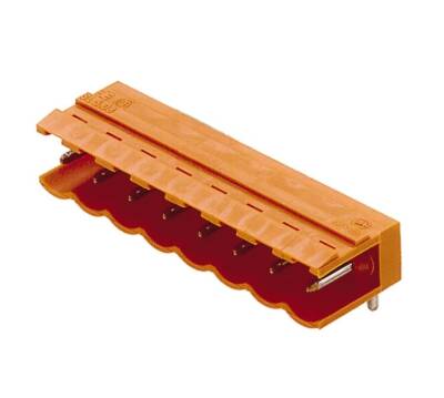 Weidmüller 1508060000, PCB fiş konnektörü, erkek başlık, açık taraf, THT lehim bağlantısı, 5,08 mm, Kutup sayısı: 2, 90°, Lehim pimi uzunluğu (l): 3,2 mm, kalaylı, turuncu - 1