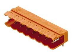 Weidmüller 1508360000, PCB fiş konnektörü, erkek başlık, açık taraf, THT lehim bağlantısı, 5,08 mm, Kutup sayısı: 5, 90°, Lehim pimi uzunluğu (l): 3,2 mm, kalaylı, turuncu - Weidmüller