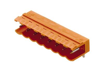 Weidmüller 1508960000, PCB fiş konnektörü, erkek başlık, açık taraf, THT lehim bağlantısı, 5,08 mm, Kutup sayısı: 11, 90°, Lehim pimi uzunluğu (l): 3,2 mm, kalaylı, turuncu, Kutu - 1