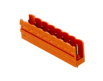 Weidmüller 1517460000, PCB fiş konnektörü, erkek başlık, açık taraf, THT lehim bağlantısı, 5,08 mm, Kutup sayısı: 4, 180°, Lehim pimi uzunluğu (l): 3,2 mm, kalaylı, turuncu - 1