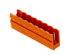 Weidmüller 1517560000, PCB fiş konnektörü, erkek başlık, açık taraf, THT lehim bağlantısı, 5,08 mm, Kutup sayısı: 5, 180°, Lehim pimi uzunluğu (l): 3,2 mm, kalaylı, turuncu - Weidmüller