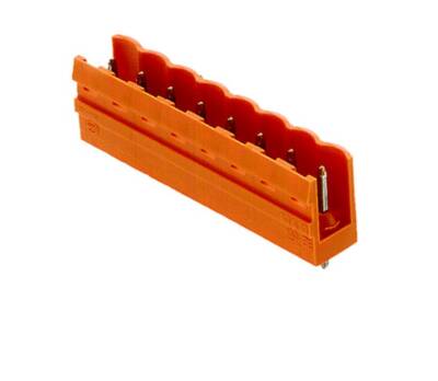 Weidmüller 1519260000, PCB fiş konnektörü, Pin başlığı, yandan açık, THT lehim bağlantısı, 5,08 mm, Kutup sayısı: 22, 180°, Lehim pin uzunluğu (l): 3,2 mm, kalaylı, turuncu - 1