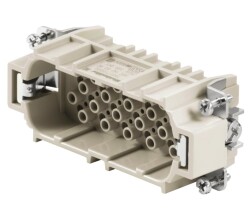 Weidmüller 1601710000, HDC ek parçası, Erkek, 250 V, 10 A, Kutup sayısı: 40, Sıkma bağlantısı, Boyut: 6