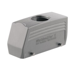 Weidmüller 1661370000, HDC muhafazaları, Boyut: 8, Koruma derecesi: IP65 (takılı durumda), Üstten kablo girişi, Fiş yuvası, Alt tarafta yan kilitleme kelepçesi, Standart, Kablo girişlerinin boyutu: PG 21