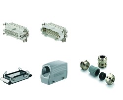 Weidmüller 1712520000, HDC kitleri-Ağır hizmet tipi konnektörler, Kit, HE, Boyut: 6, Kutuplar: 16, Vida bağlantısı, 500 V, 16 A, döküm alüminyum, PG 21 - Weidmüller