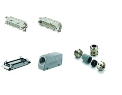 Weidmüller 1712530000, RockStar® HDC kitleri-Ağır hizmet tipi konnektörler, Kit, HE, Boyut: 8, Kutuplar: 24, Vida bağlantısı, 500 V, 16 A, döküm alüminyum, PG 21 - Weidmüller