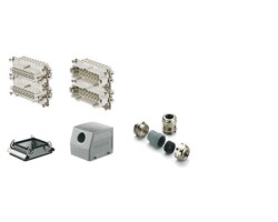 Weidmüller 1712540000, RockStar® HDC kitleri-Ağır hizmet tipi konnektörler, Kit, HE, Boyut: 10, Kutuplar: 32, Vida bağlantısı, 500 V, 16 A, döküm alüminyum, PG 29 - Weidmüller