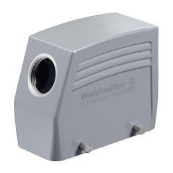 Weidmüller 1787000000, HDC muhafazaları, Boyut: 6, Koruma derecesi: IP65, takılı durumda, Yandan kablo girişi, Fiş yuvası, Alt tarafta yan kilitleme kelepçesi, yüksek, Kablo girişlerinin boyutu: M 32