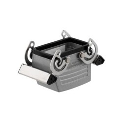 Weidmüller 1654580000, HDC muhafazaları, Boyut: 4, Koruma derecesi: IP65 (takılı durumda), Bağlantı muhafazası, Alt tarafta yan kilitleme kelepçesi, Standart, Kablo girişlerinin boyutu: PG 16