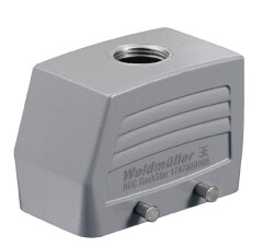 Weidmüller 1654220000, HDC muhafazaları, Boyut: 4, Koruma derecesi: IP65 (takılı durumda), Üstten kablo girişi, Fiş yuvası, Alt tarafta yan kilitleme kelepçesi, Standart, Kablo girişlerinin boyutu: PG 16