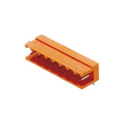 Weidmüller 1238860000, PCB fiş konnektörü, erkek başlık, açık taraf, THT lehim bağlantısı, 5,08 mm, Kutup sayısı: 10, 90°, Lehim pimi uzunluğu (l): 3,2 mm, kalaylı, turuncu