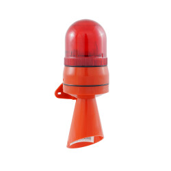 MESAN MS 5812.1.12-24VDC Ø70 Xenon Çakar 50 Ses Borulu Siren Duvar Montaj